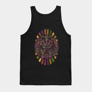 Aztec Sun Psychedelic Mask Tank Top